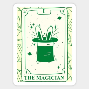 The Magician Tarot Card and Crystals Graphic Sticker